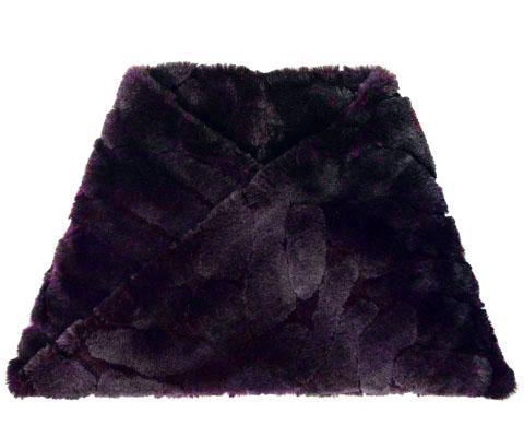 Men's Neck Warmer | Aubergine Dream Purple Faux Fur | Handmade in the USA by Pandemonium Seattle