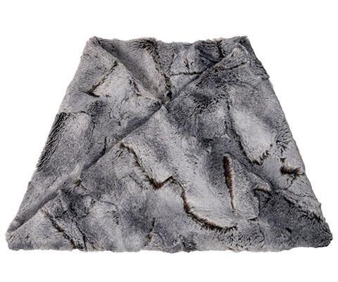 Men's Neck Warmer | Giant's Causeway Gray Faux Fur By Pandemonium Seattle | Handmade in Seattle, WA