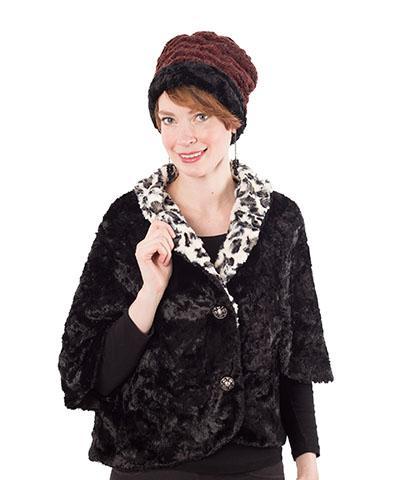 Bronze, Solid Dome Metal Filigree Button | Shown on  Faux Fur Opera Cape  | Pandemonium Millinery | Seattle WA