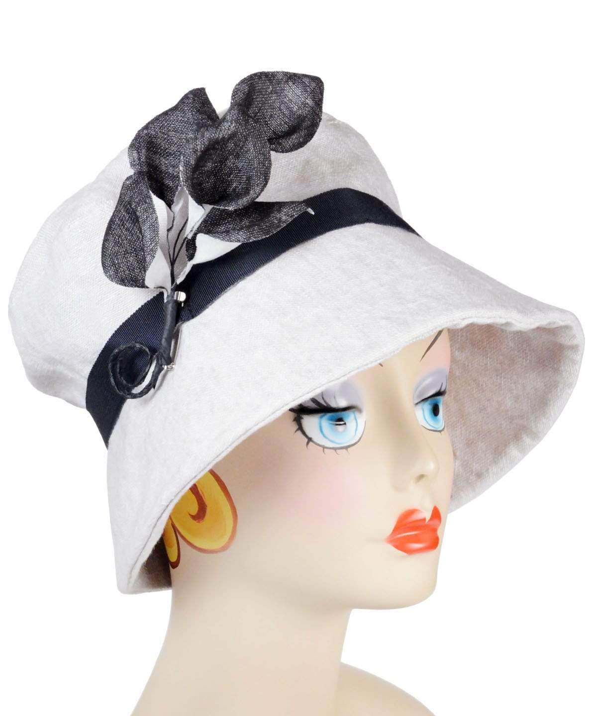 Molly Hat Style - Linen in Bone (Only One Left!)