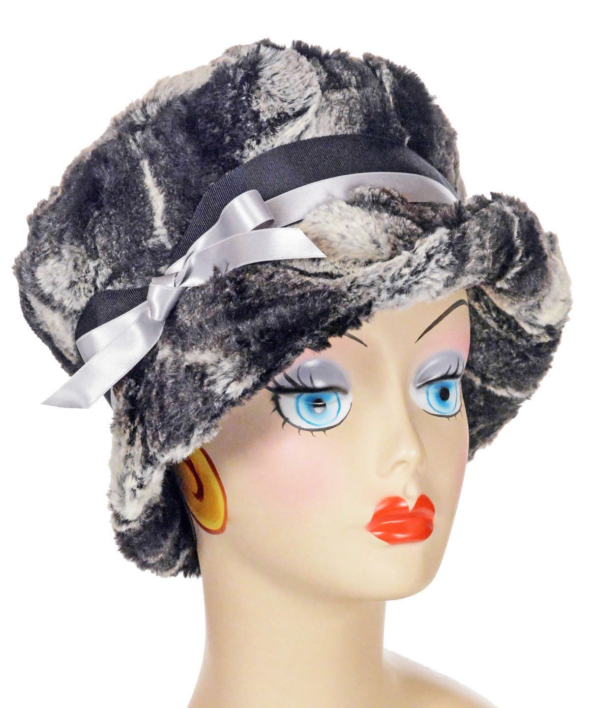 Molly Hat Style - Luxury Faux Fur in Honey Badger