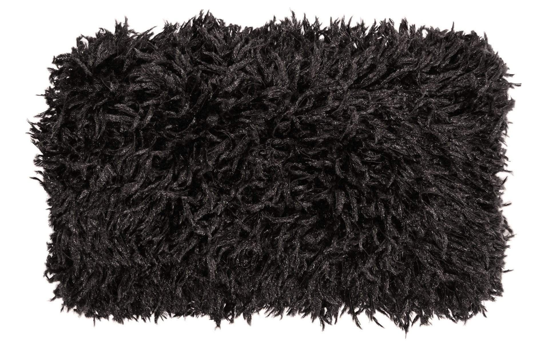 Women's Muff in Black Swan Faux Fur Reversible | Handmade in Seattle WA | Pandemonium Millinery