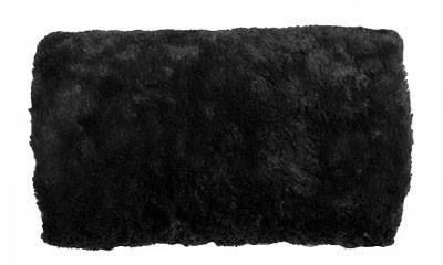Cuddly Black reverse side Women&#39;s Muff in Winters Frost Faux Fur  | Handmade in Seattle WA | Pandemonium Millinery