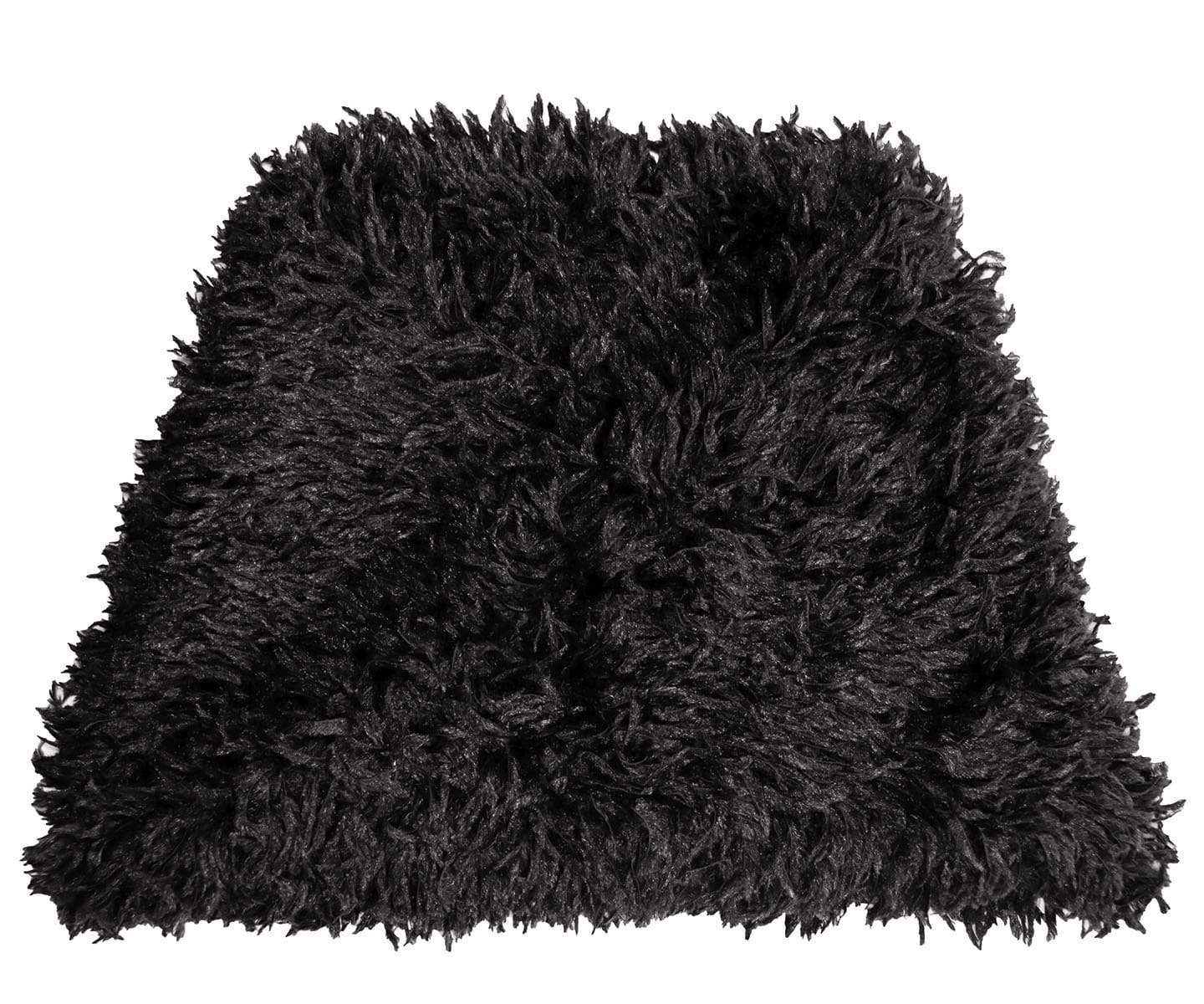 Women's Neck Warmer Black Swan |Black Faux Feather like Faux Fur | By Pandemonium Seattle | Handmade in Seattle, WA