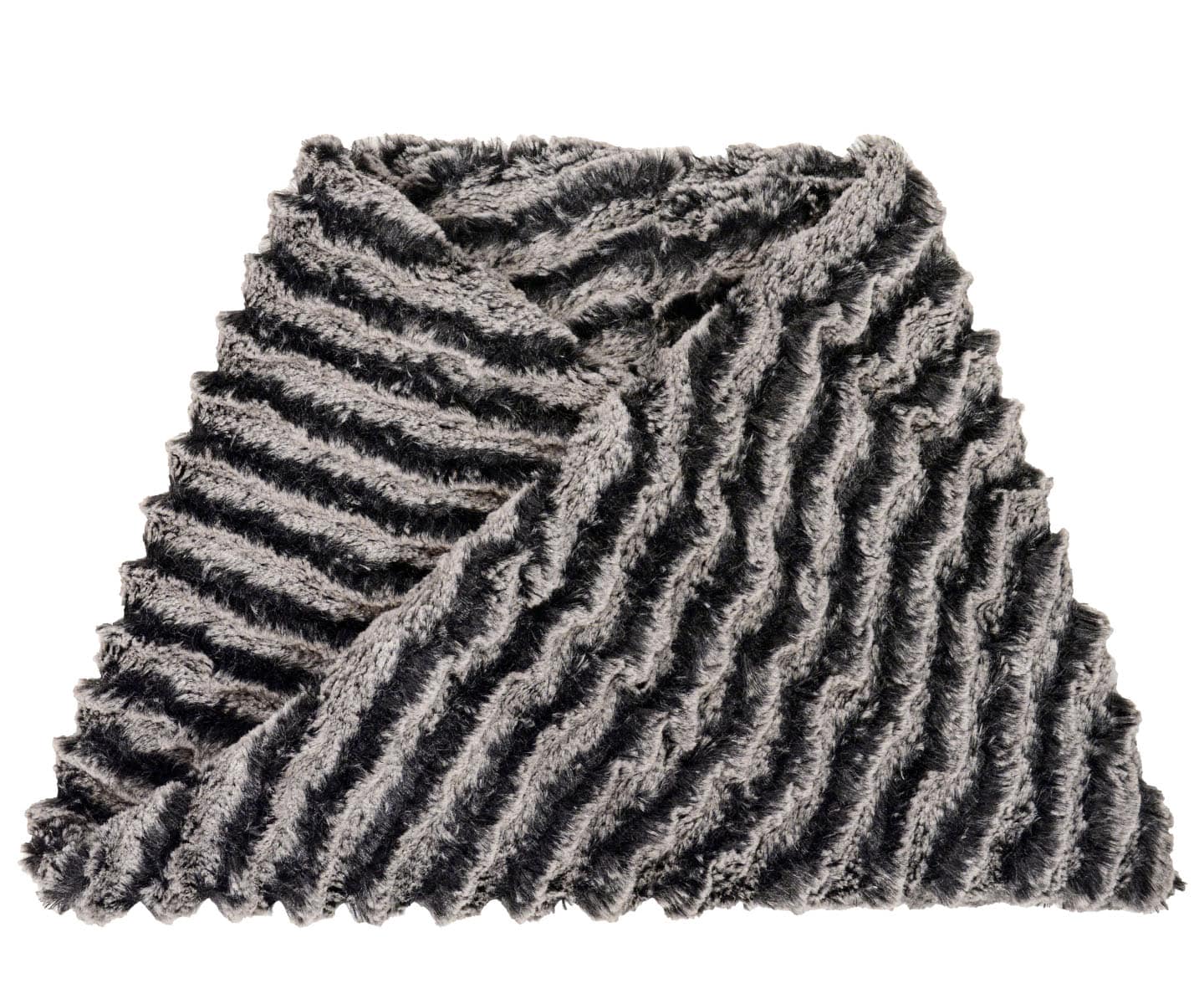 Neck Warmer | Desert Sand in Charcoal Faux Fur | Handmade in the USA by Pandemonium Seattle