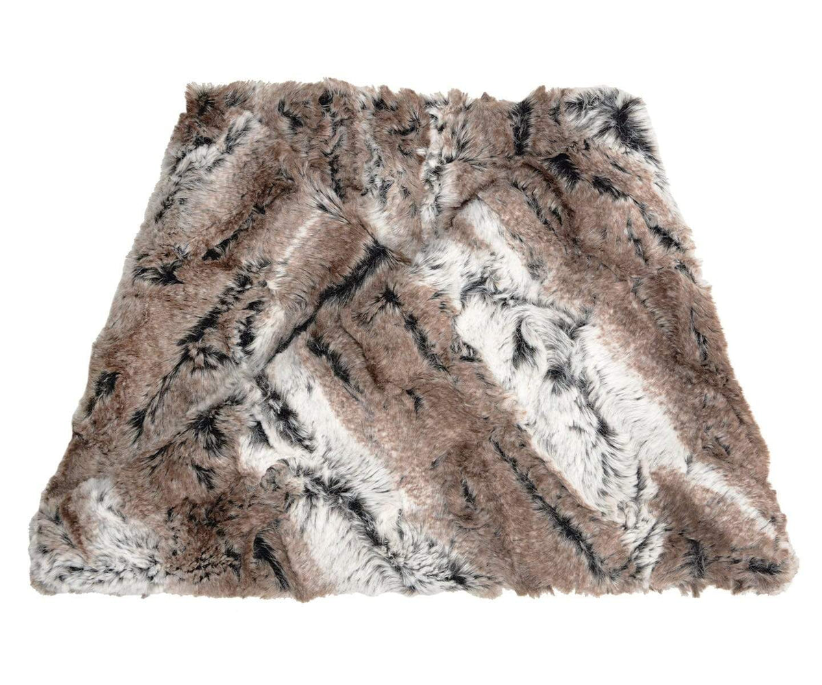 Neck Warmer | Birch Brown and Cream Faux Fur | Handmade in the USA by Pandemonium Seattle