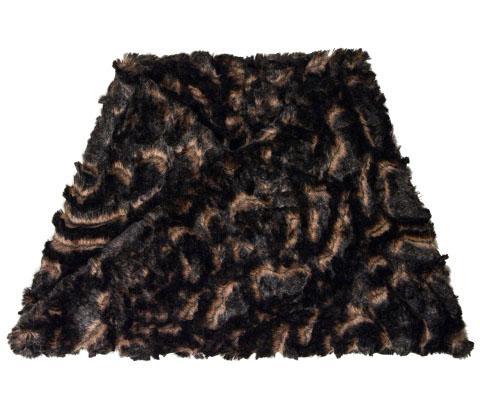 Neck Warmer Santa Hat | Vintage Rose Dark Brown Faux Fur | Handmade in the USA by Pandemonium Seattle