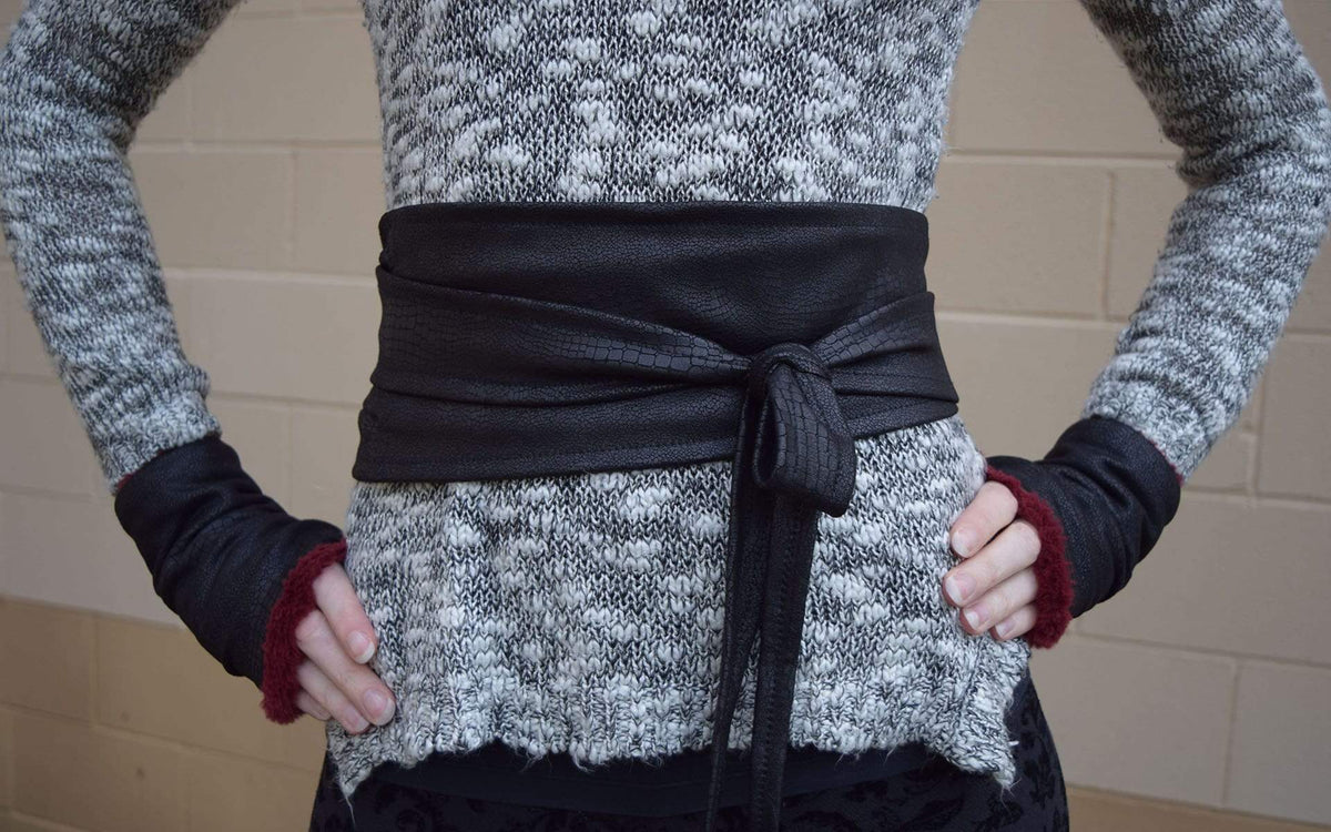 Obi Sash, Reversible - Vegan Leather in Outback (SOLD OUT)