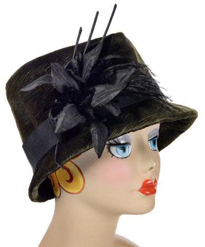 Olivia Fedora Hat Style - Cohen in Olive Upholstery (Large Only)