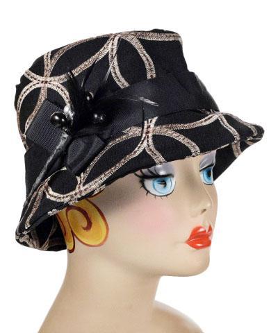 Olivia Fedora Hat Style - Karma in Black Upholstery (Only One Large Left!)