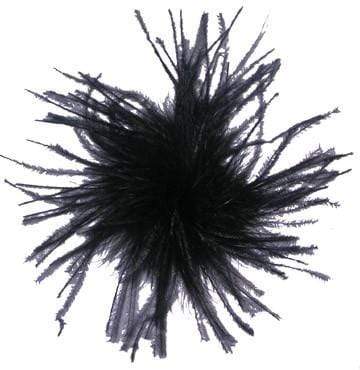 Ostrich Feather Brooch in Black | Handmade in Seattle WA | Pandemonium Millinery