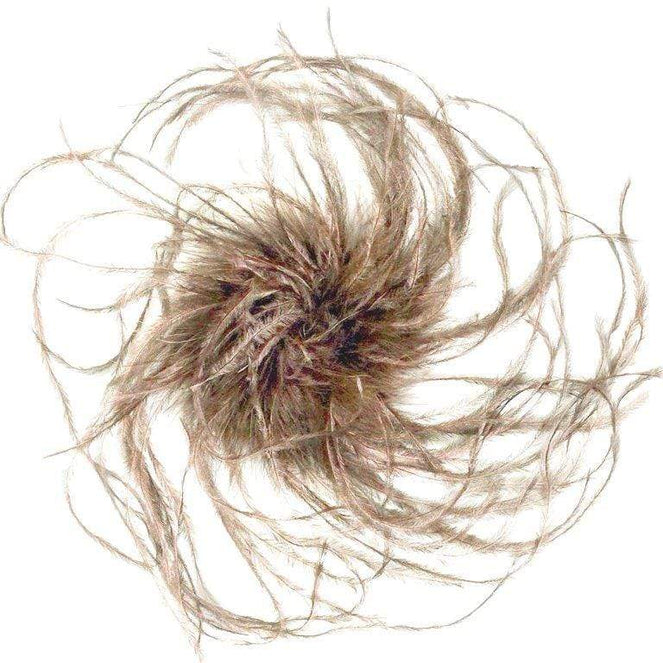 Ostrich Feather Brooch in Toffee | Handmade in Seattle WA | Pandemonium Millinery