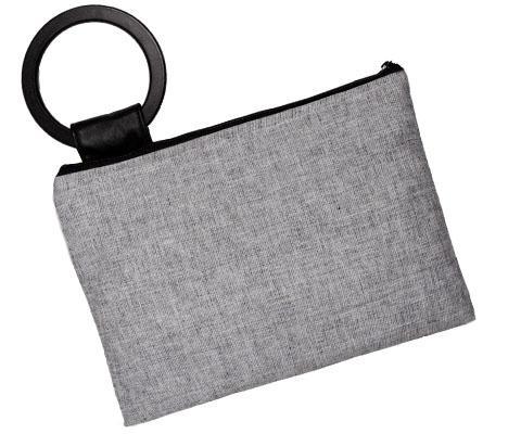 Paris Clutch - Linen in Metallic Silver (Only One Small Left!)