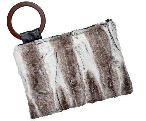 Women's Paris Clutch in Birch Luxury Faux Fur | Handmade in Seattle WA | Pandemonium Millinery