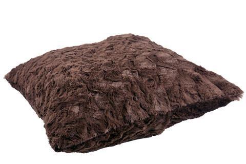 Pillow Sham in Cuddly Chocolate Faux Fur | Handmade in Seattle WA | Pandemonium Millinery