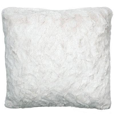 Pillow Sham in Cuddly Ivory Faux Fur | Handmade in Seattle WA | Pandemonium Millinery