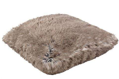 Pillow Sham Side View - Arctic Fox Faux Fur - Handmade in the USA by Pandemonium Seattle