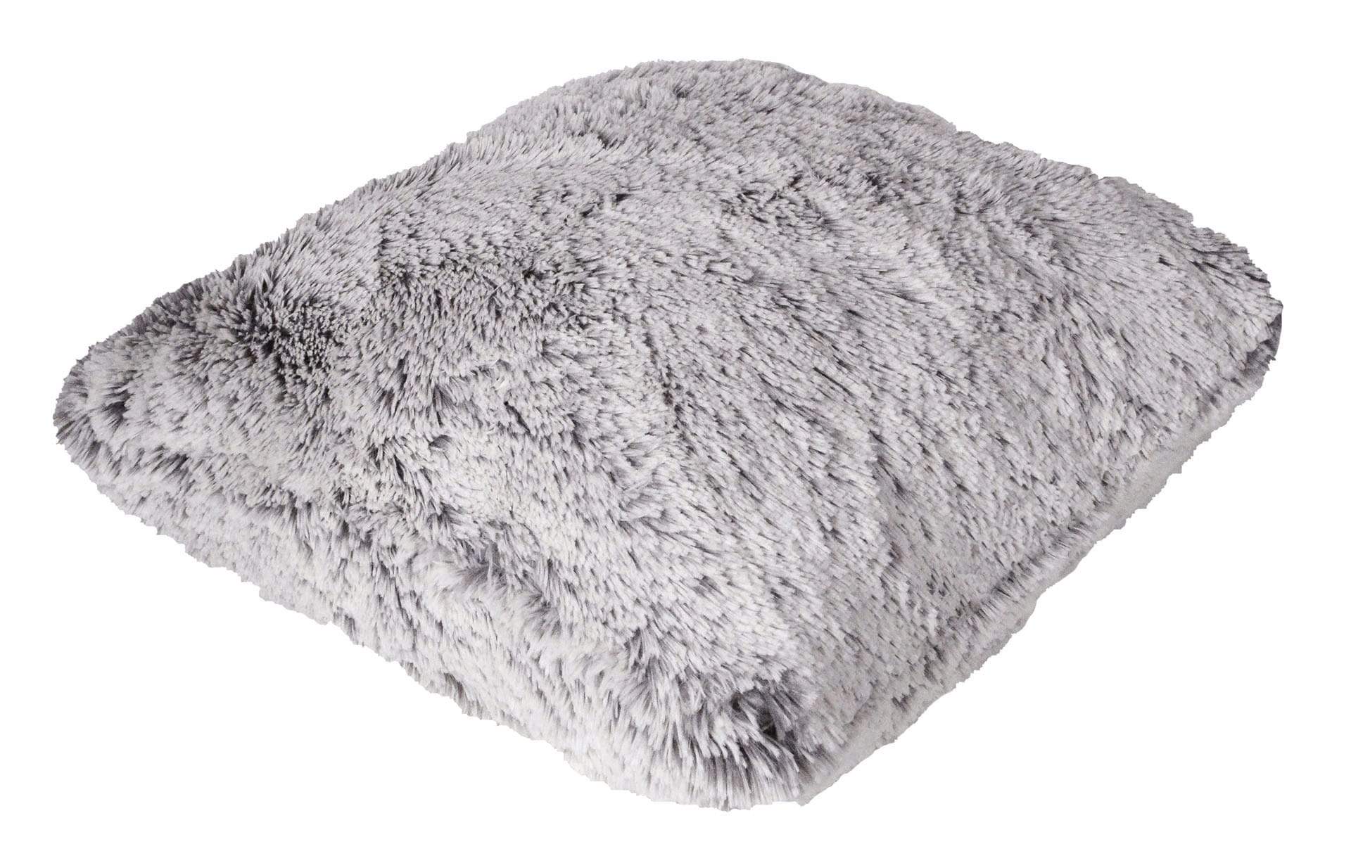 Pillow Sham Side View - Pearl Fox Faux Fur - Handmade in the USA by Pandemonium Seattle