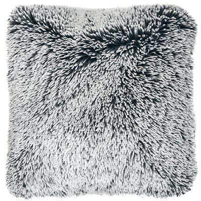 Pillow Sham - Silver Tipped Fox in Blue Steel Faux Fur - Handmade in the USA by Pandemonium Seattle
