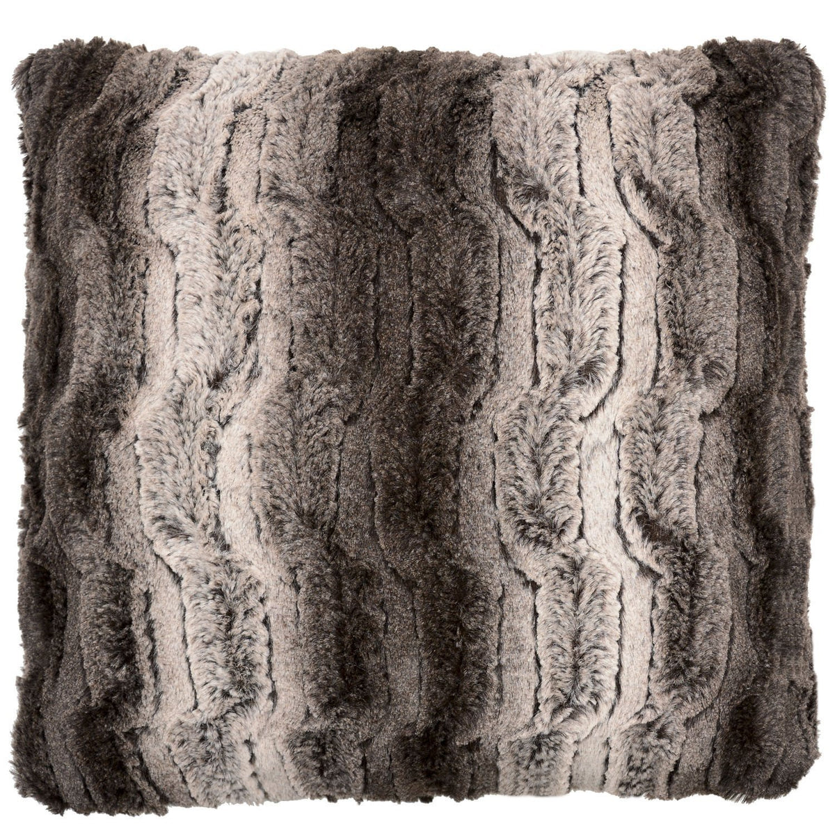Pillow Sham - Luxury Faux Fur in Chinchilla Brown (One 18&quot; &amp; 20&quot; Left!)
