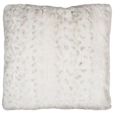 Pillow Sham in Winter Frost; white with hints of shadows | Luxury Faux Fur Designer decorative pillows | Handmade by Pandemonium Millinery Seattle, WA usa