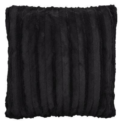 Pillow Sham - Minky Faux Fur 16&quot; / Add Pillow Form / Minky Black Home decor Pandemonium Millinery