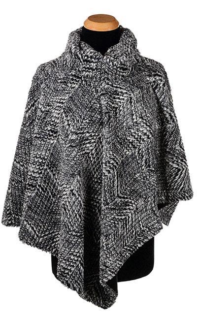Poncho - Cozy Cable in Ash Faux Fur  Sold Out!
