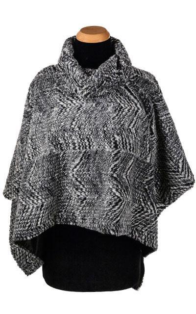 Poncho - Cozy Cable in Ash Faux Fur  Sold Out!