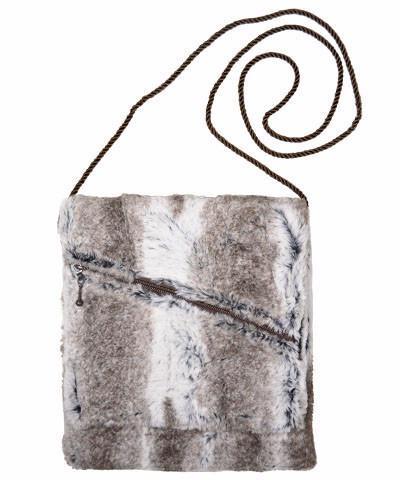 Prague Handbag | Birch, Brown and Cream Faux Fur  Fabric | handmade in USA | By Pandemonium Seattle