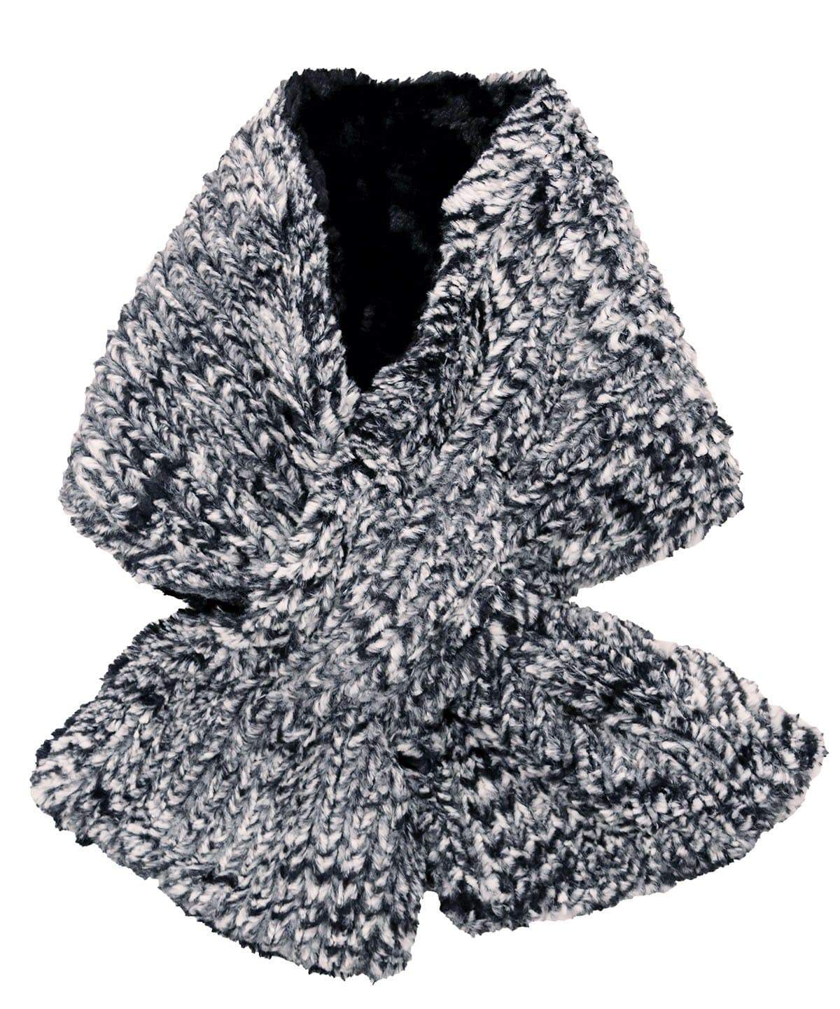 Pull-Thru Scarf - Cozy Cable Faux Fur