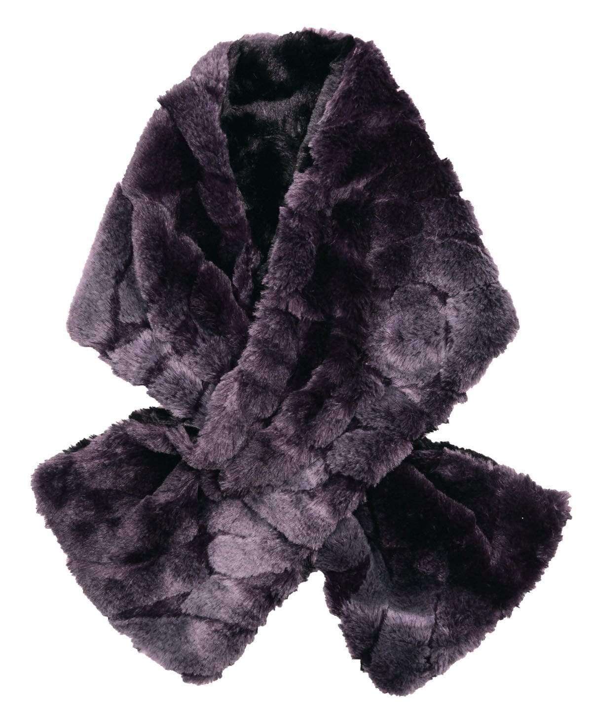 Pull-Thru Scarf - Luxury Faux Fur in Aubergine Dream (Only One Left!)