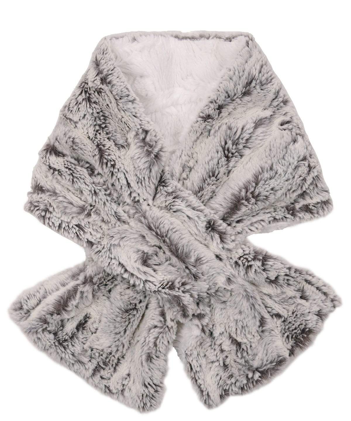 Pull-Thru Scarf - Luxury Faux Fur in Khaki