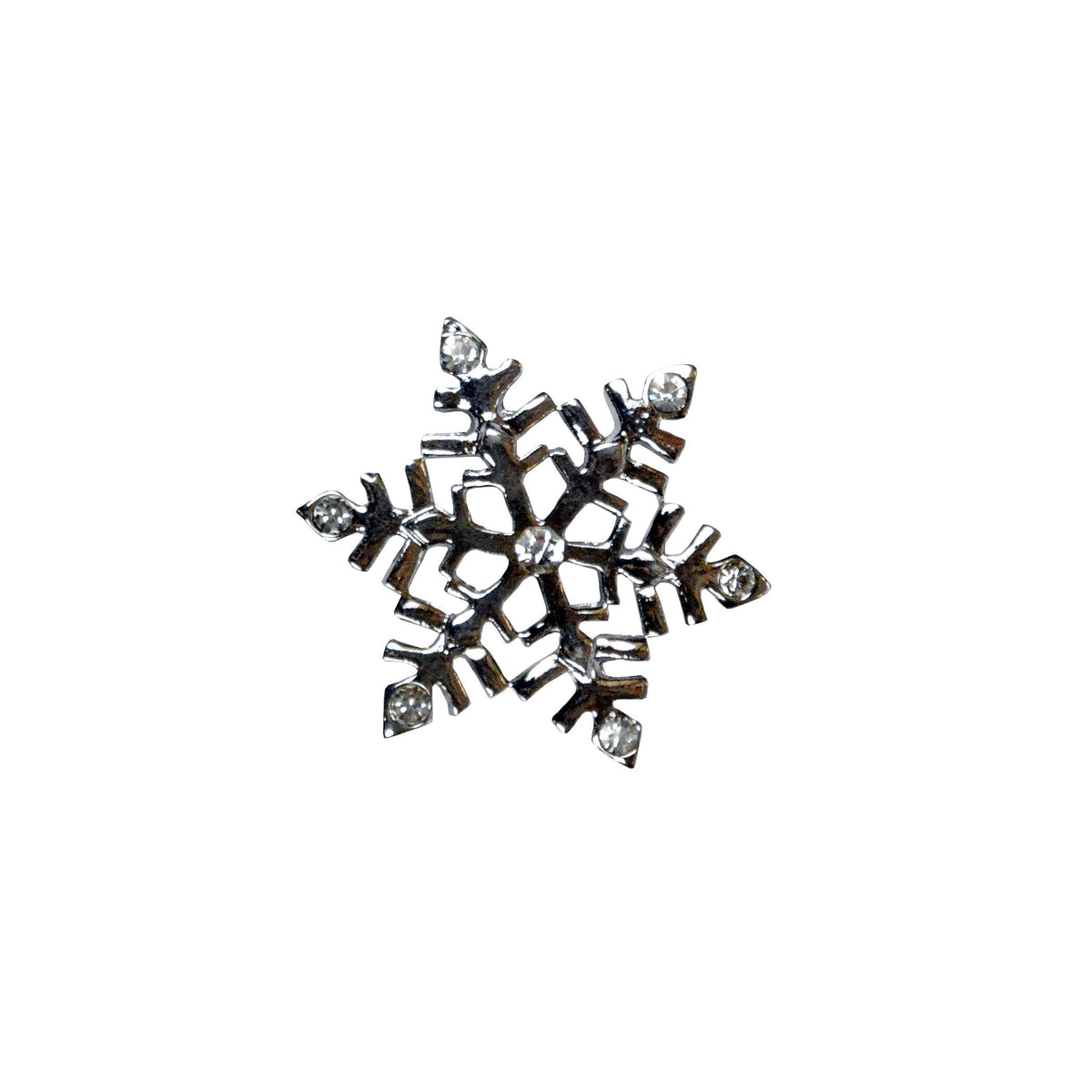 Rhinestone Brooches - Snowflakes (One Small Left!)