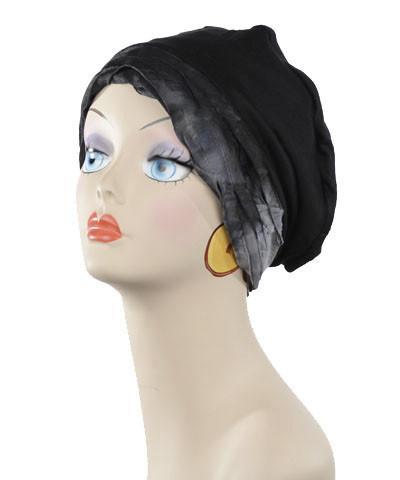 Rowdie Hat in Andromeda reversed to Abyss handmade in Seattle, WA USA by Pandemonium Millinery