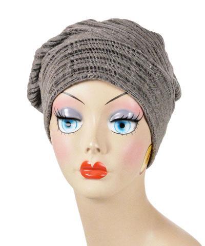 Front view of Rowdie in Earth Cotton Voile | Handmade in Seattle WA by Pandemonium Millinery