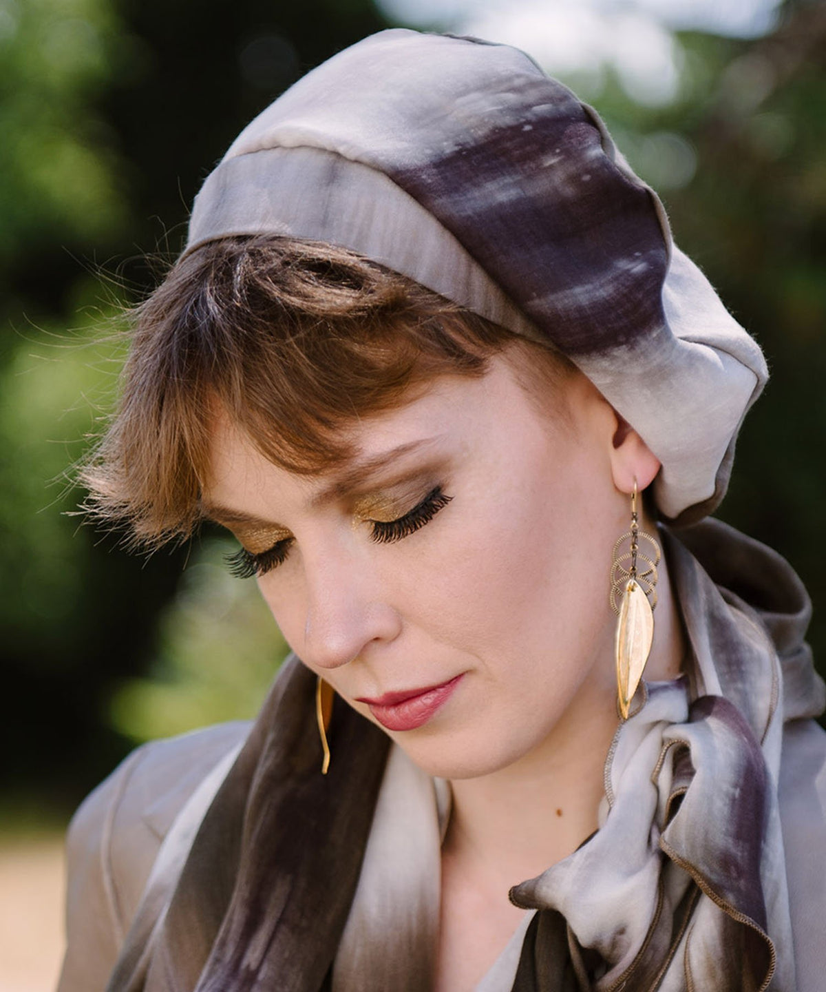 Woman wearing Rowdie in  Tea Time in Grean Tea | Handmade By Pandemonium | Seattle WA USA