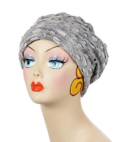 Rowdie Hat in Lunar Landing Reverse with Silvery Moon Underlining handmade in Seattle, WA USA by Pandemonium Millinery