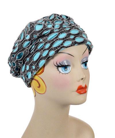Women's Rowdie Hat in Lunar Landing with Ocean | Handmade in Seattle WA | Pandemonium Millinery