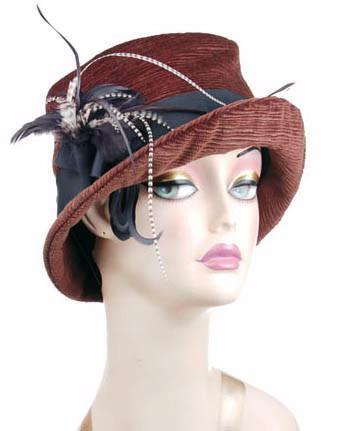 Samantha Hat Style - Cohen in Chocolate Upholstery (Sold Out!)