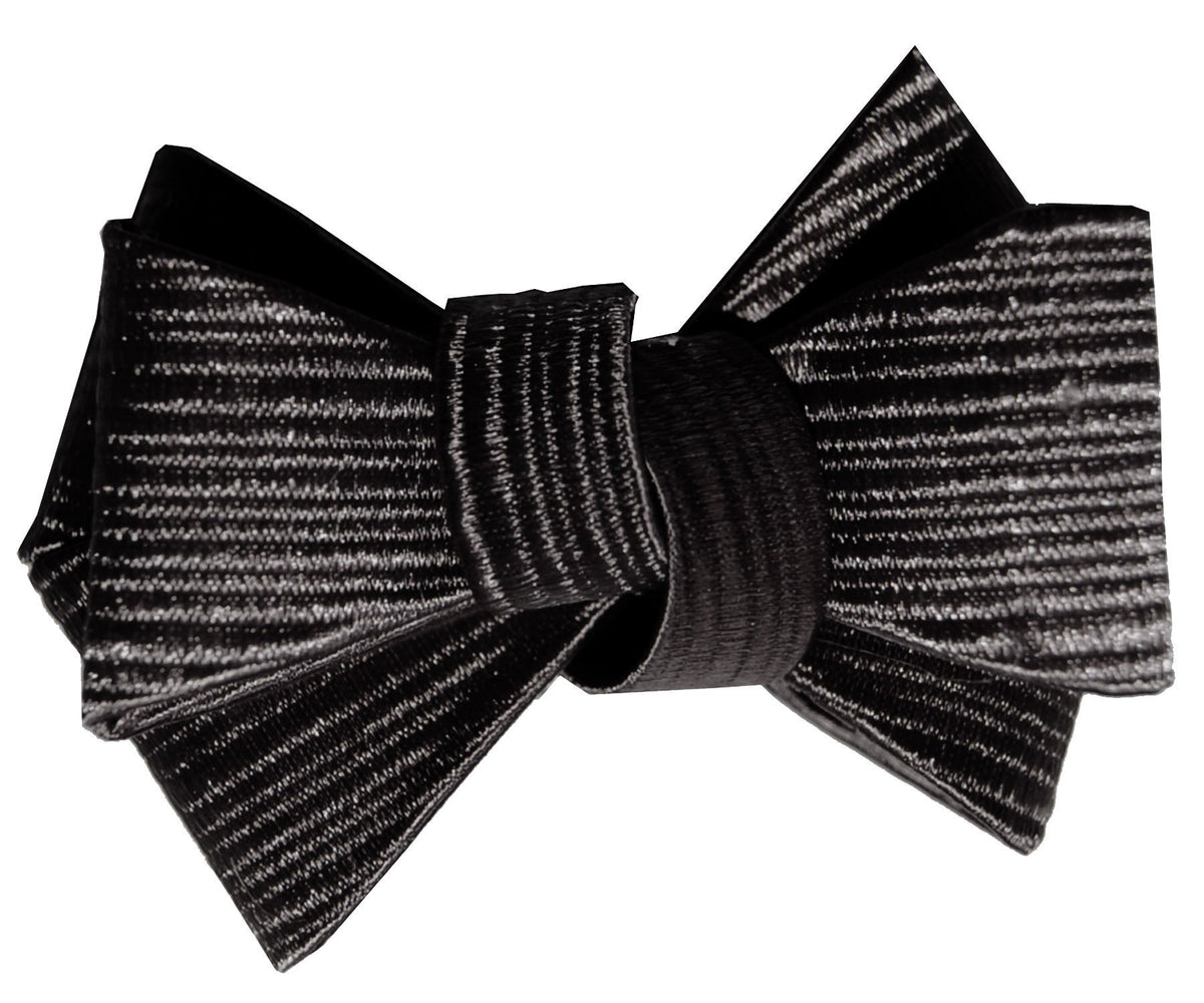 Bow Trim | Black Satin |  Pandemonium Millinery | Seattle WA