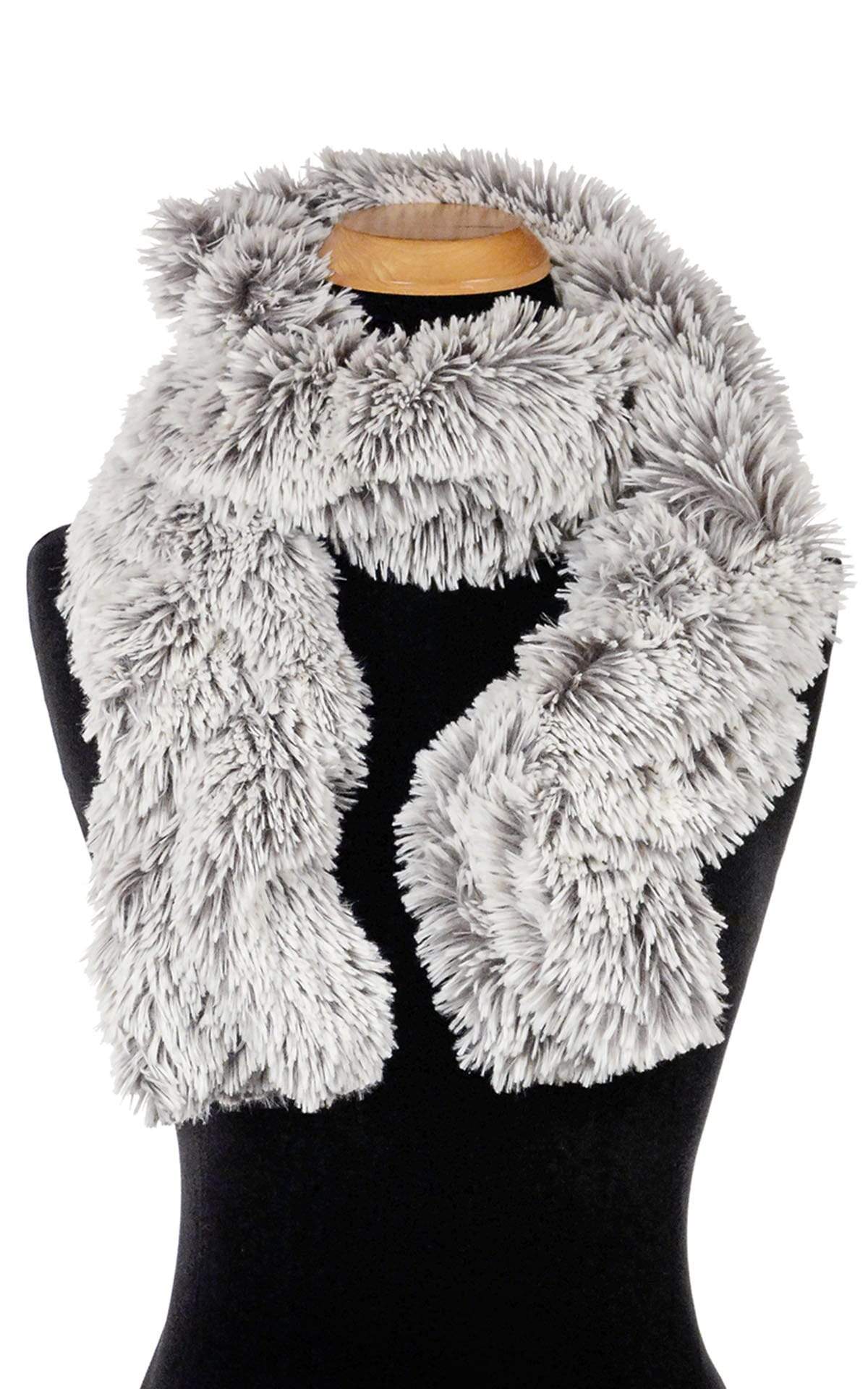 Scrunchy Scarf | Pearl Fox Faux Fur | handmade in Seattle, WA by Pandemonium Millinery USA
