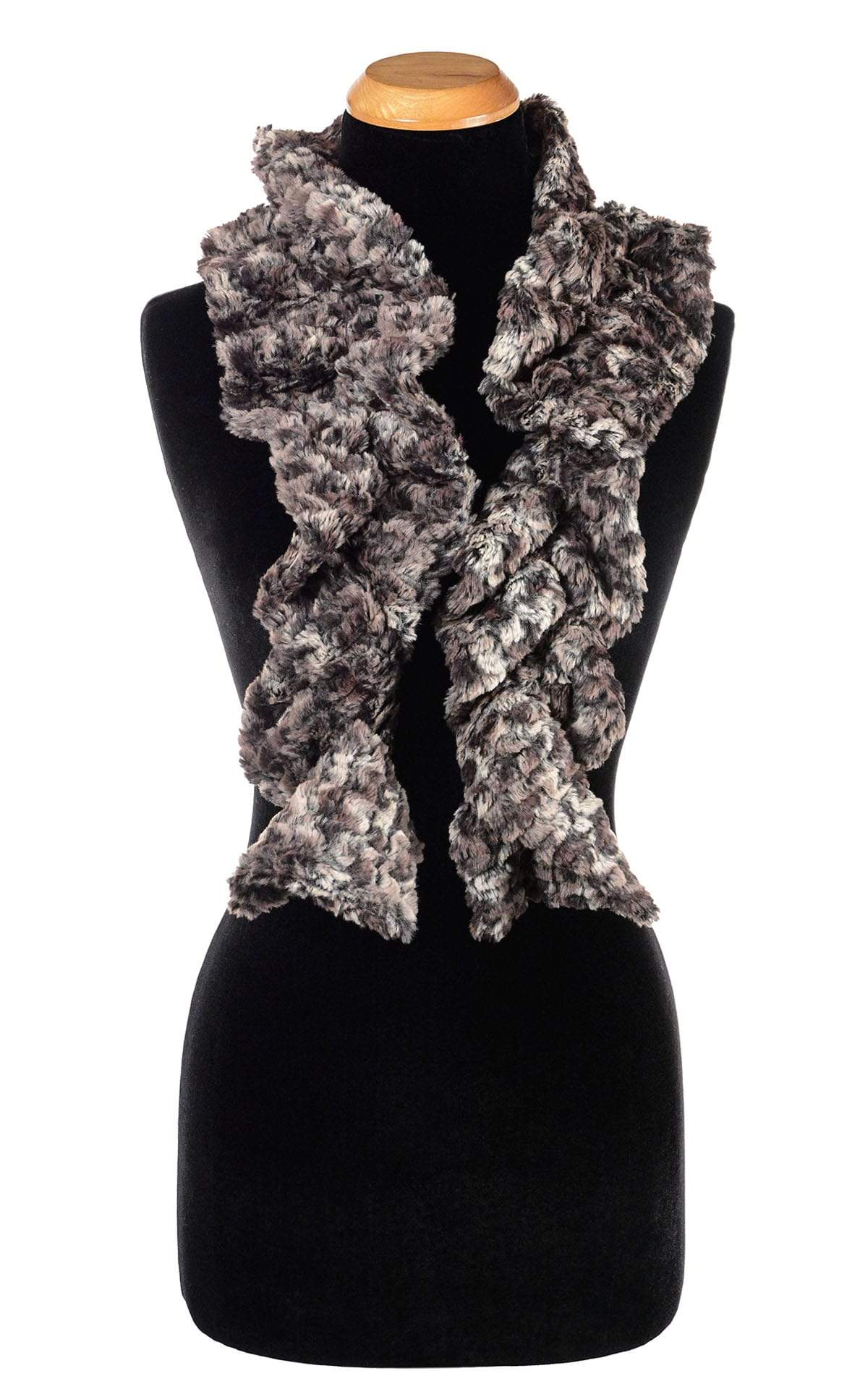 Scrunchy Scarf in Calico Faux Fur by Pandemonium Millinery | Seattle, WA  USA