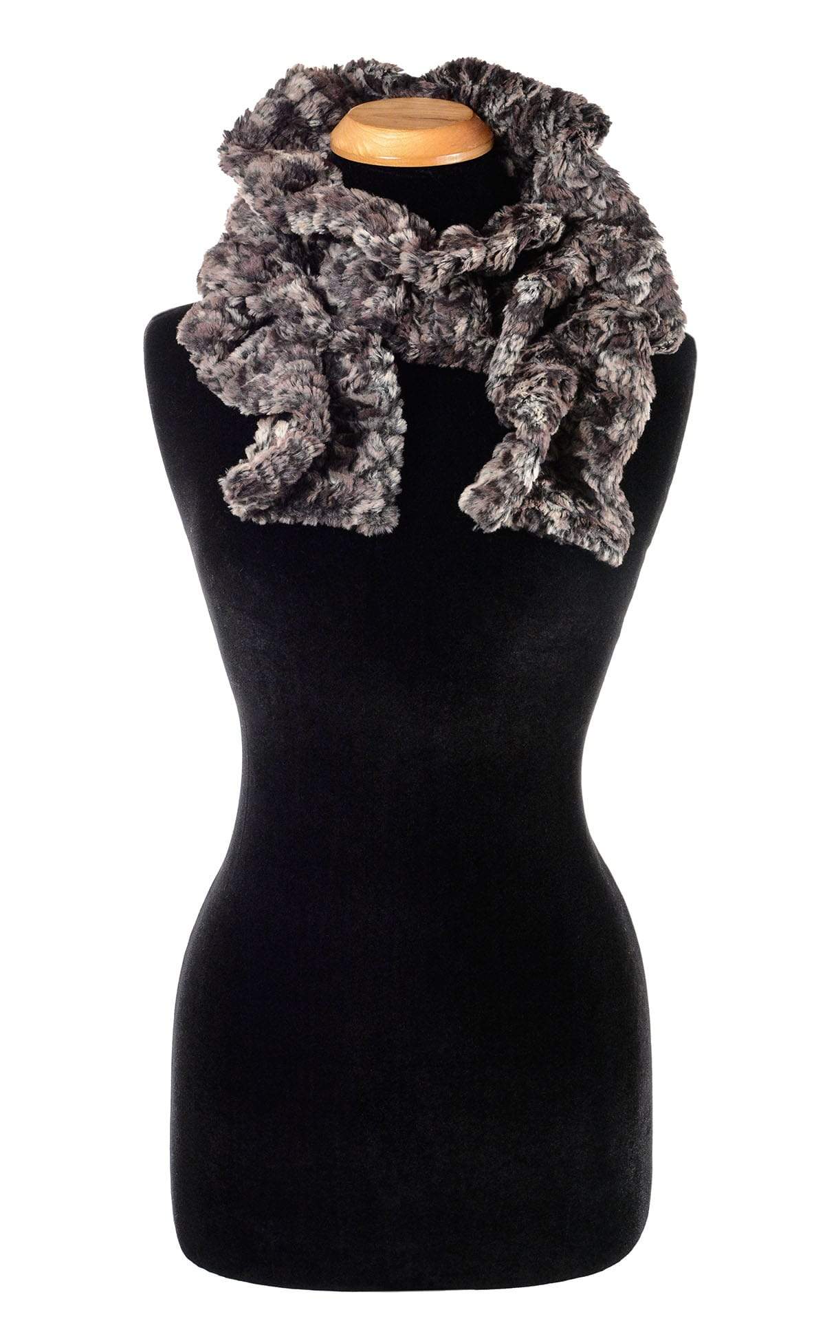 Scrunchy Scarf in Calico Faux Fur by Pandemonium Millinery | Seattle, WA  USA
