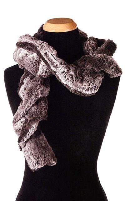 Scrunchy Scarf - Luxury Faux Fur in Chinchilla Brown (Limited Availability)