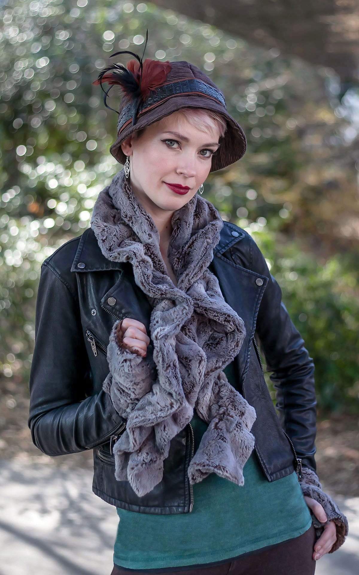 Scrunchy Scarf - Luxury Faux Fur in Giant&#39;s Causeway (ONLY TWO LEFT!)