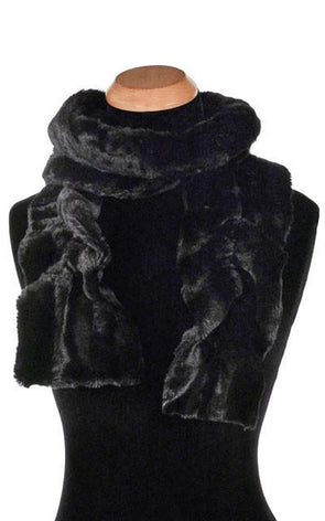Product shot of Women’s Scrunchy Scarf | Minky Fur in Faux Fur | Handmade in Seattle WA | Pandemonium Millinery