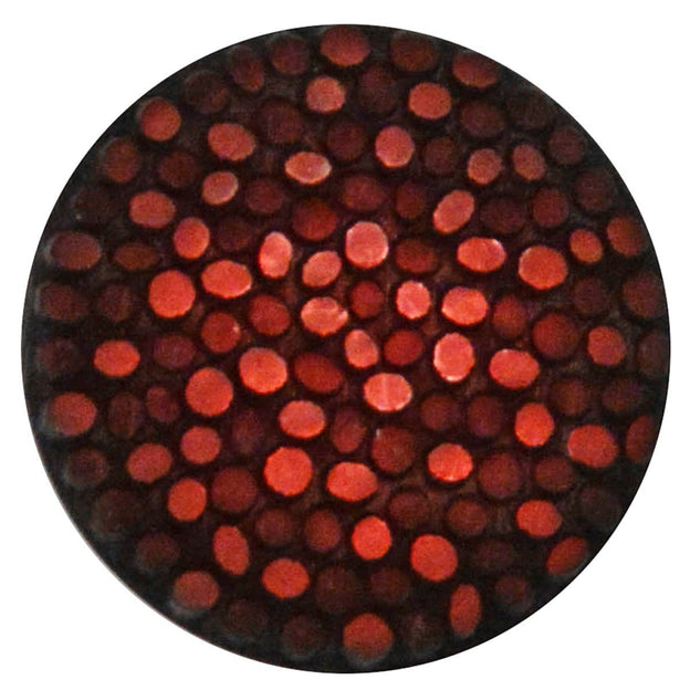Italian Button | 1 1/2 Polyamide Speckled Button Red | Pandemonium Millinery | Seattle WA