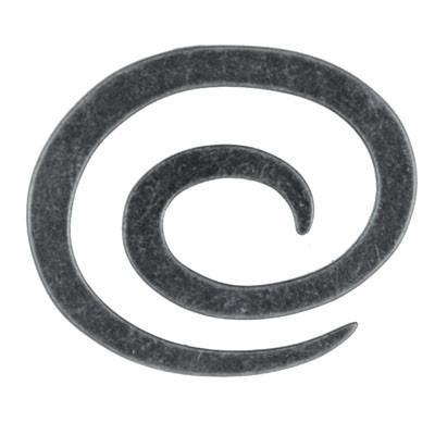 Metal 2 " Button  | Antique Nickel Metal Spiral | Pandemonium Millinery