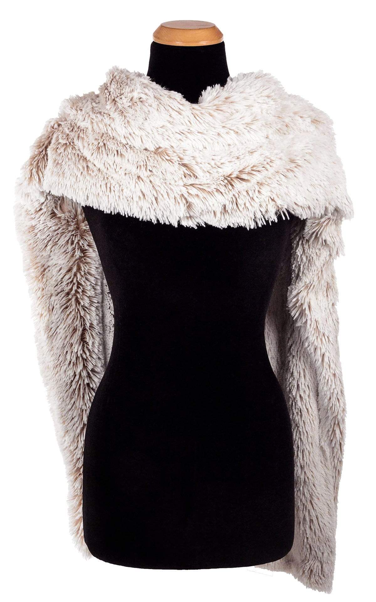 Stole | Foxy Beach Faux Fur | handmade in Seattle, WA by Pandemonium Millinery USA
