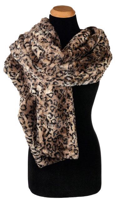 Carpathian Lynx Animal Print Faux Fur | Faux Fur Stole | Handmade in Seattle WA | Pandemonium Millinery